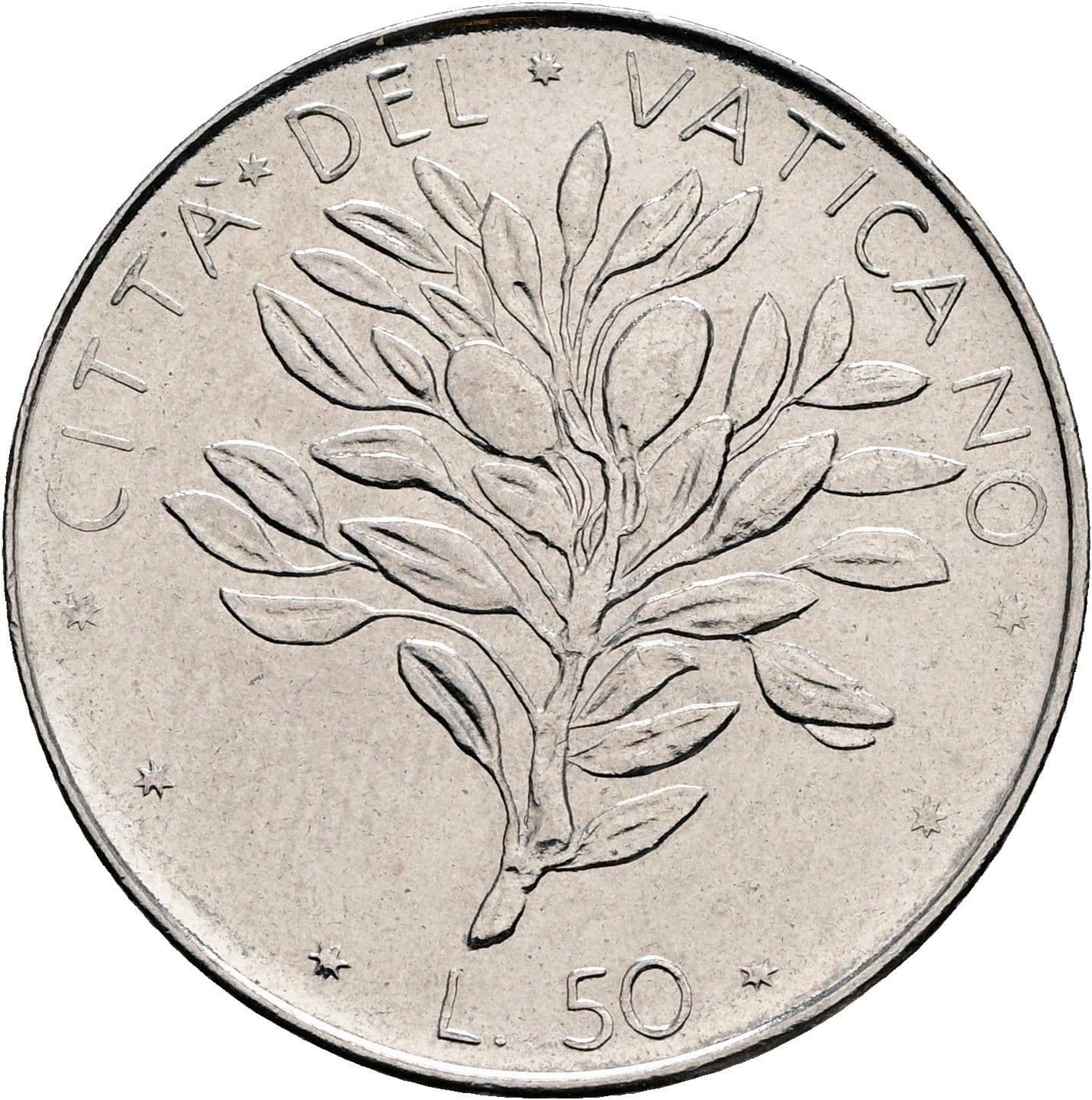 50 Lire Papst Paul VI. 1963-1978 1973 – Vorderseite