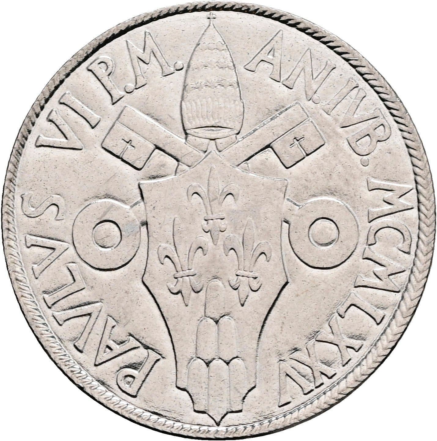 50 Lire Papst Paul VI. 1963-1978 1975 – Rückseite