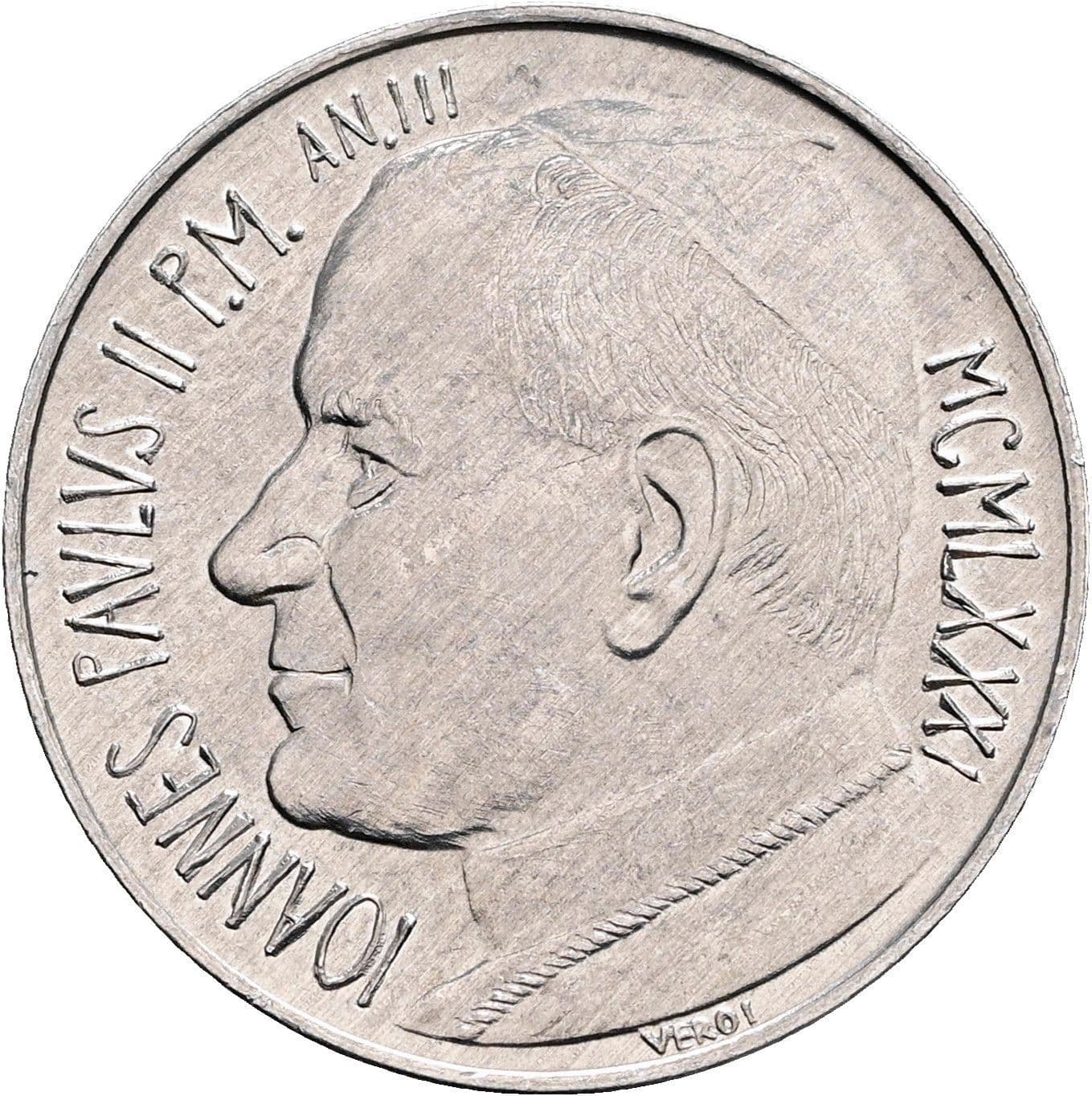 10 Lire Papst Johannes Paul II. 1978-2005 3/1981 – Vorderseite