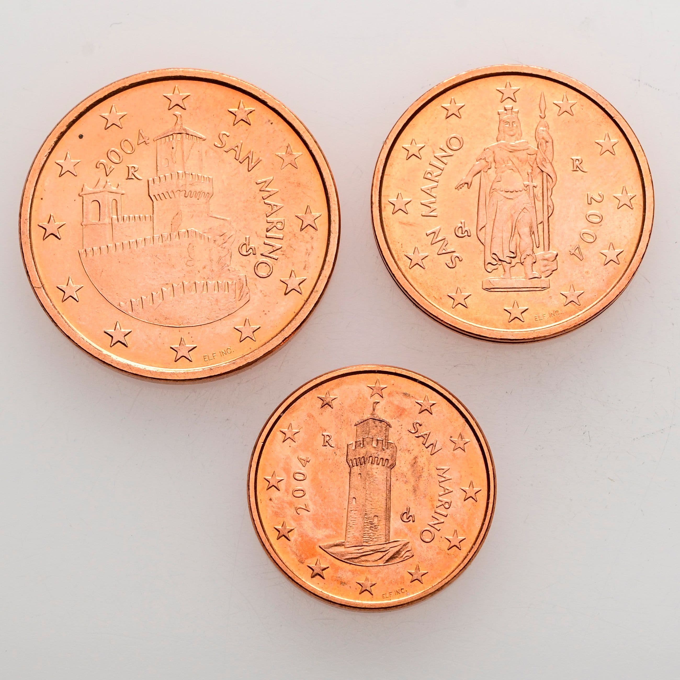 5+2+1 Cent 2004 – Rückseite