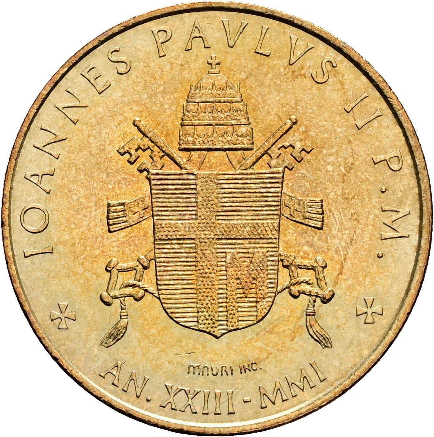 200 Lire Papst Johannes Paul II. 1978-2005 23/2001 – Rückseite