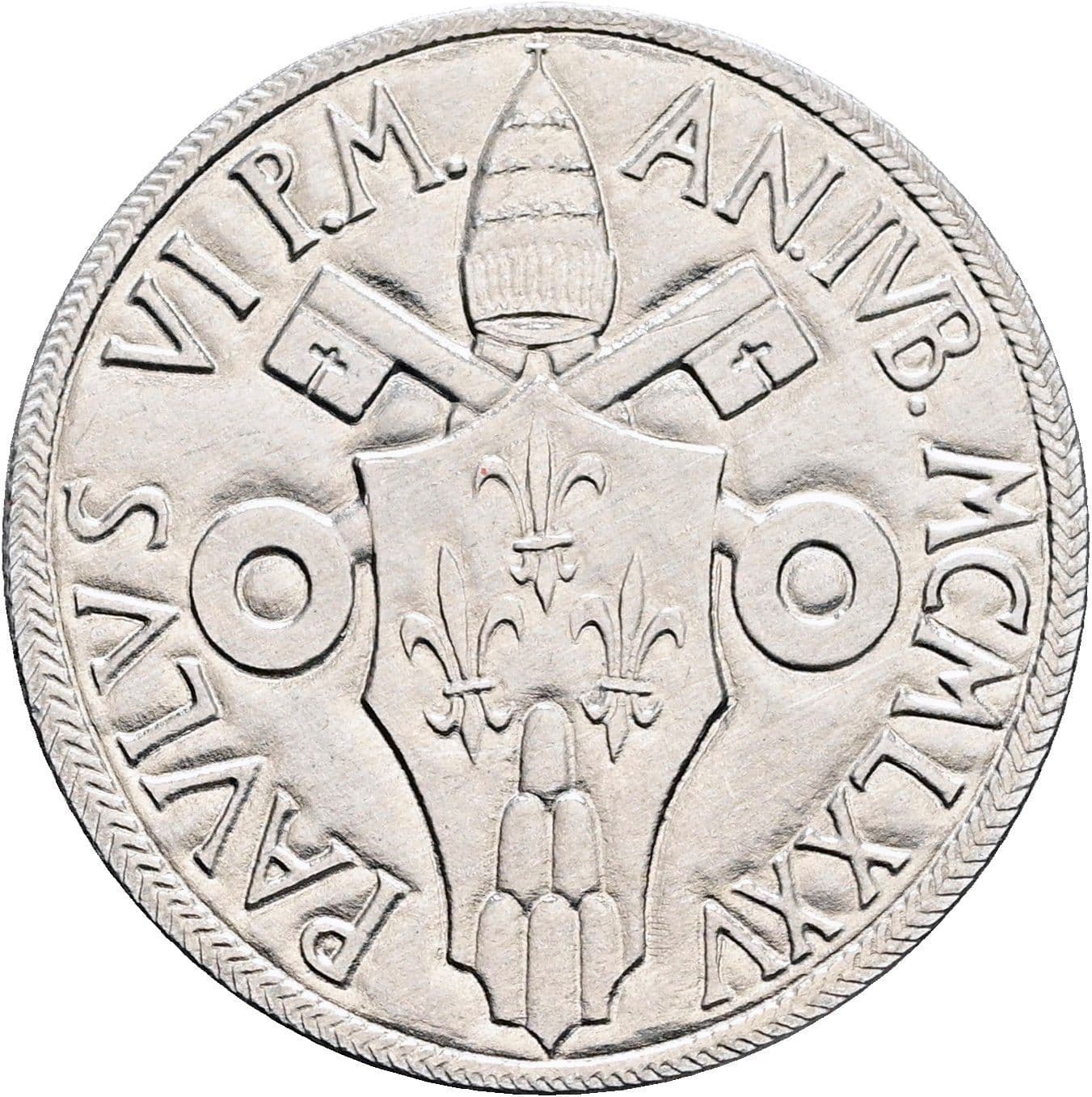 10 Lire Papst Paul VI. 1963-1978 1975 – Rückseite