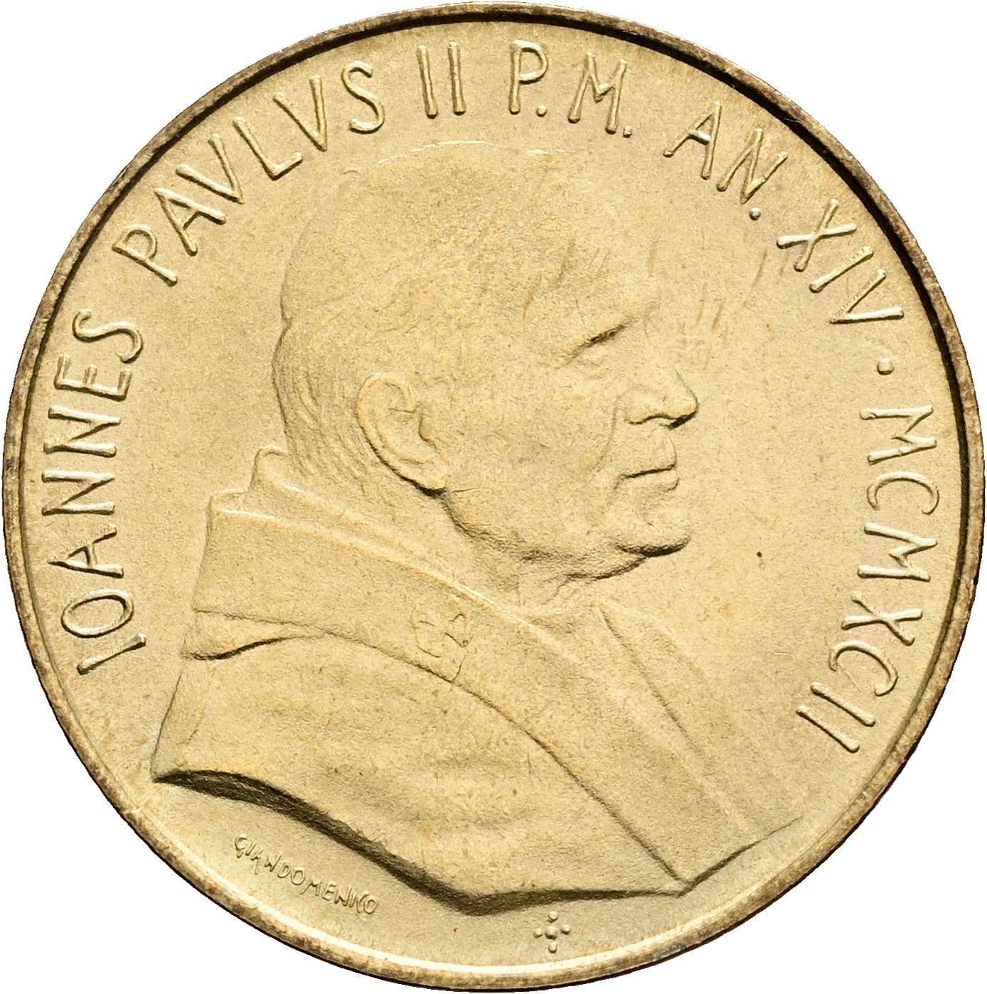 200 Lire Papst Johannes Paul II. 1978-2005 1992 – Vorderseite