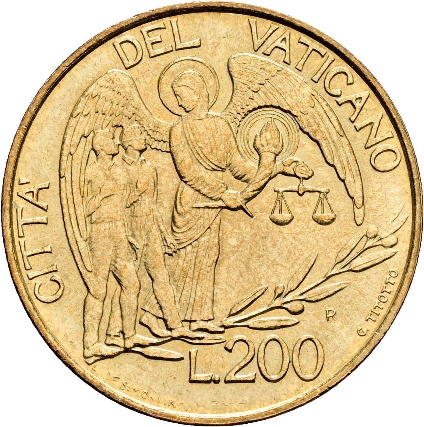 200 Lire Papst Johannes Paul II. 1978-2005 1997 – Rückseite