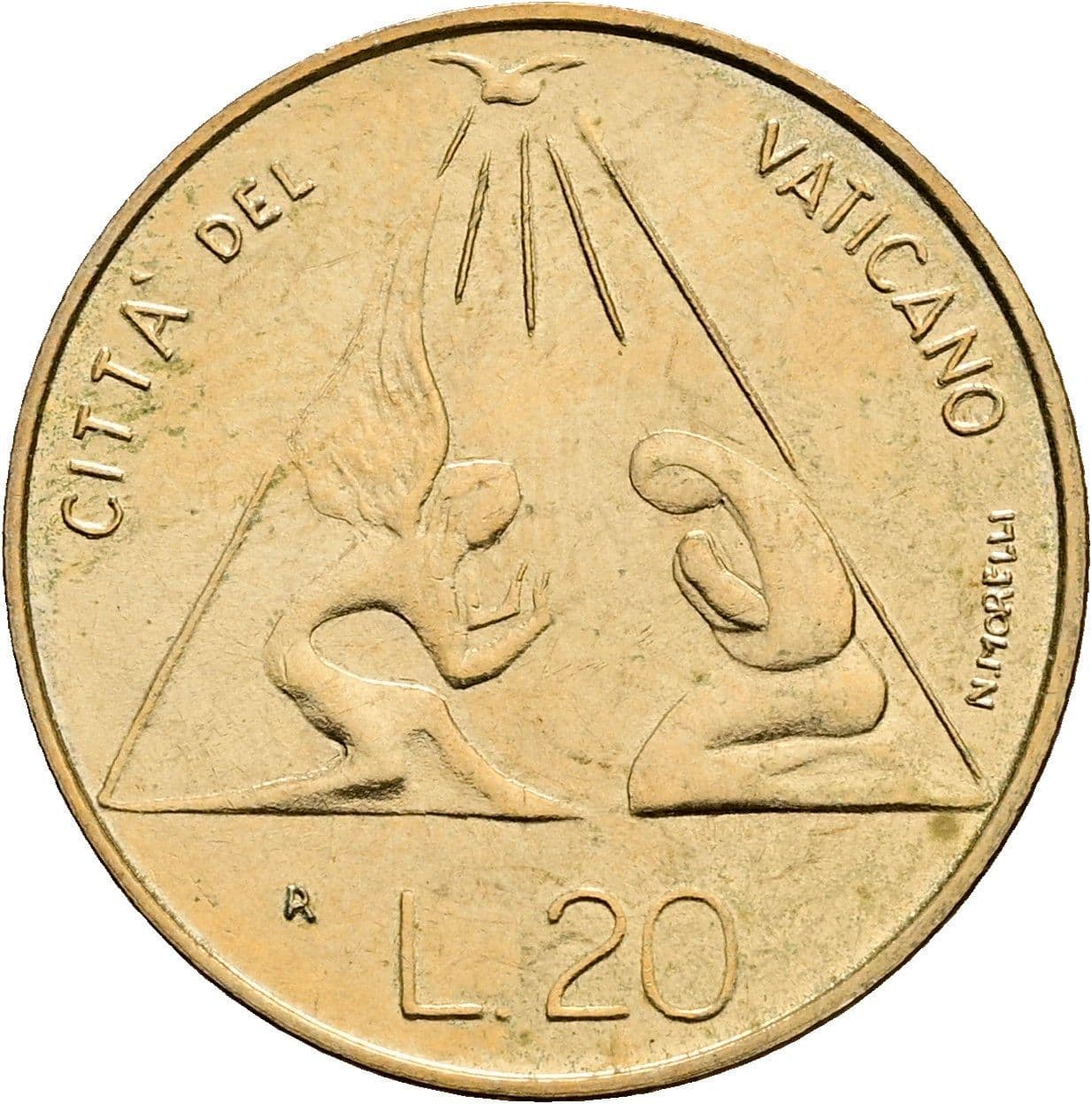 20 Lire Papst Johannes Paul II. 1978-2005 5/1983 – Vorderseite