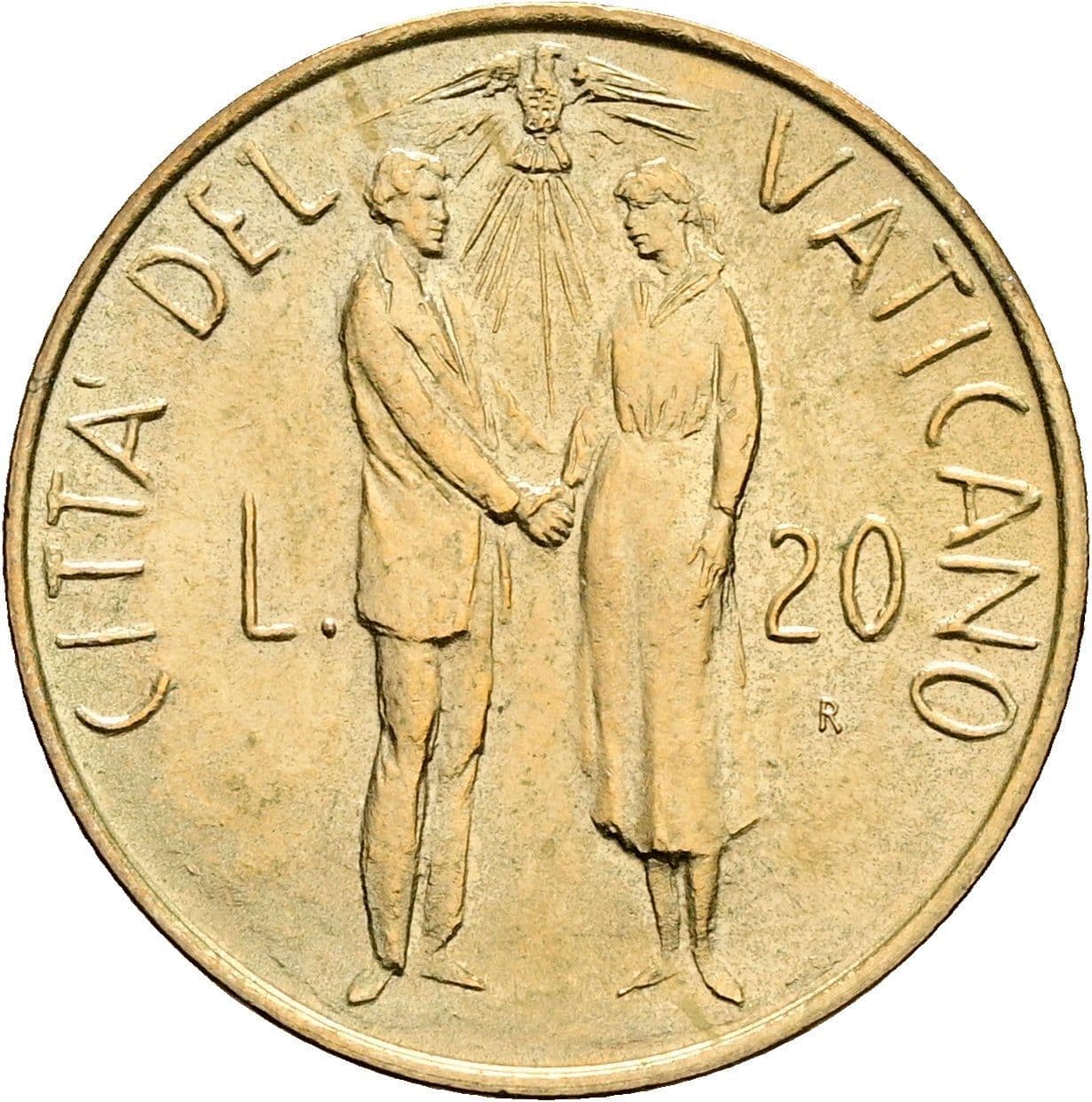 20 Lire Papst Johannes Paul II. 1978-2005 4/1982 – Rückseite