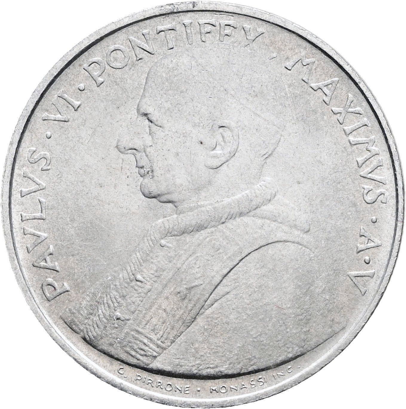 10 Lire Papst Paul VI. 1963-1978 5/1967 – Vorderseite