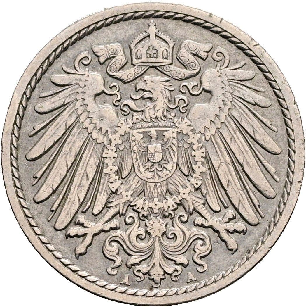 5 Pfennig 1912 A – Rückseite