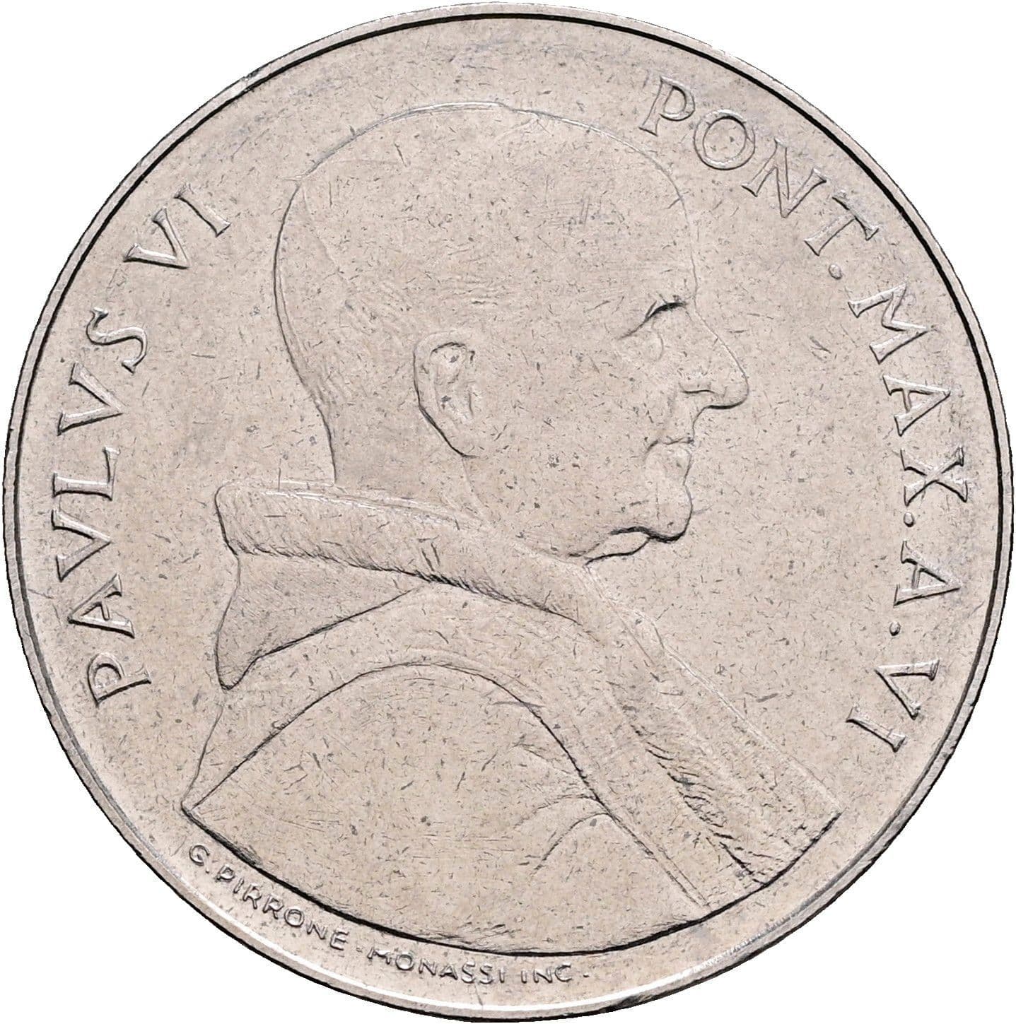 50 Lire Papst Paul VI. 1963-1978 6/1968 – Vorderseite