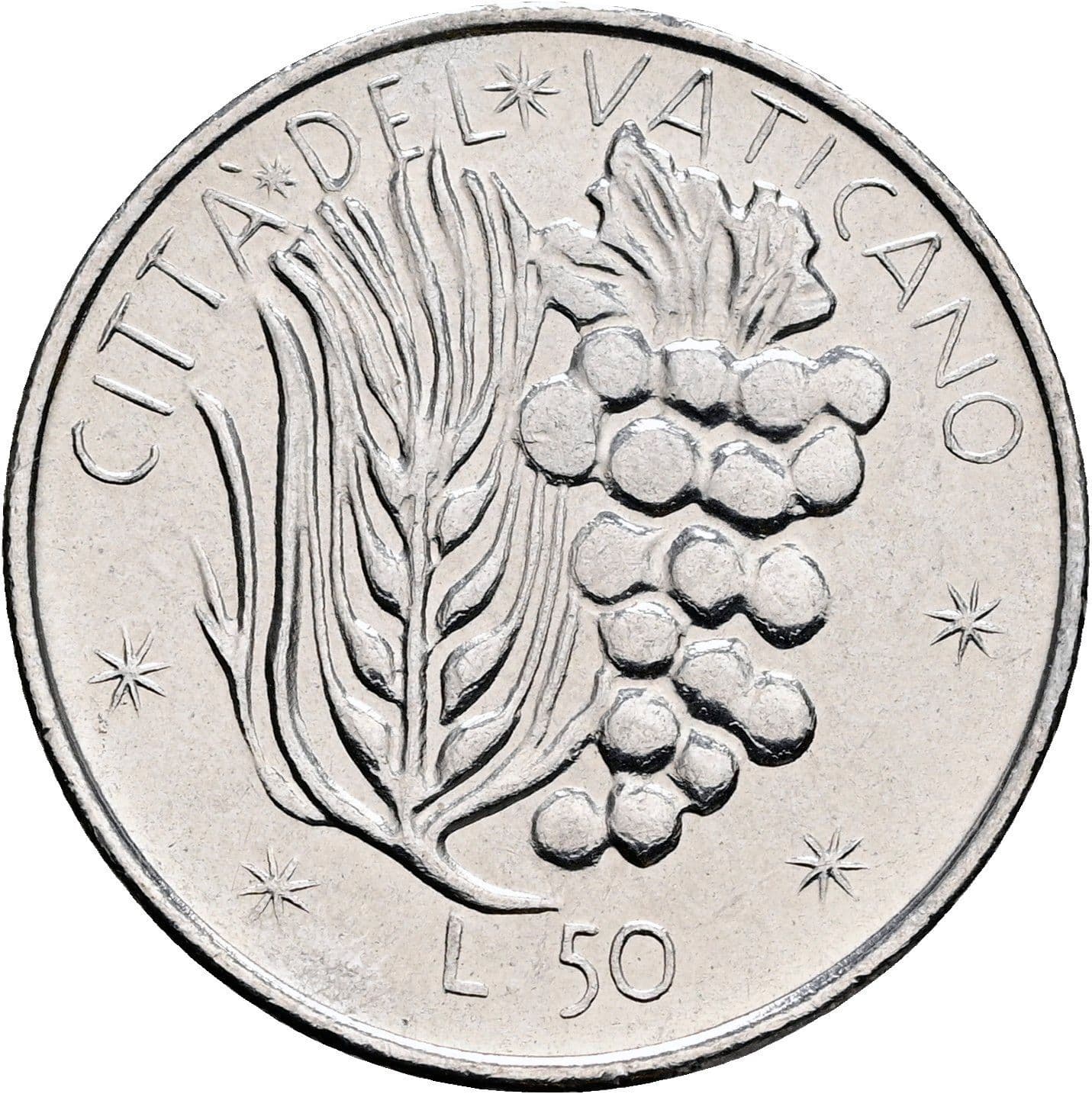 50 Lire Papst Paul VI. 1963-1978 1977 – Vorderseite