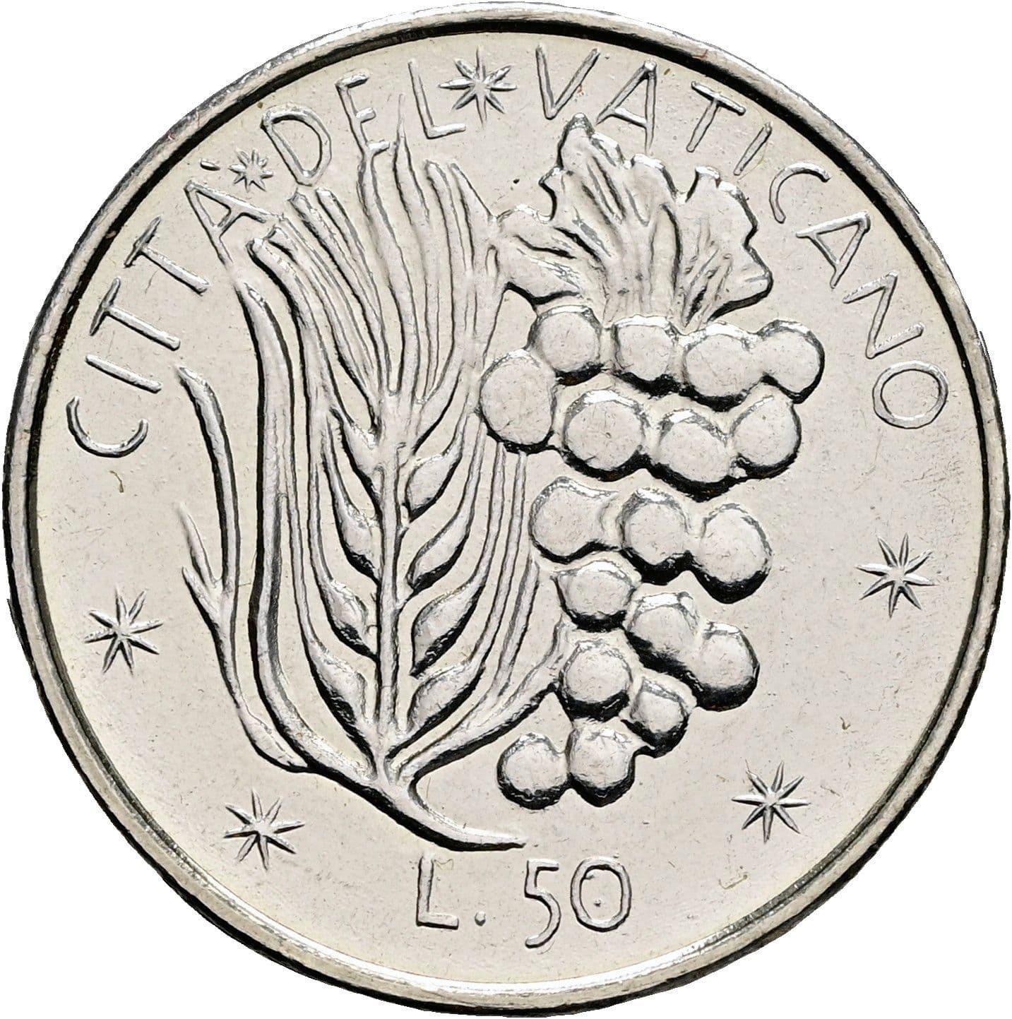 50 Lire Papst Paul VI. 1963-1978 1977 – Vorderseite