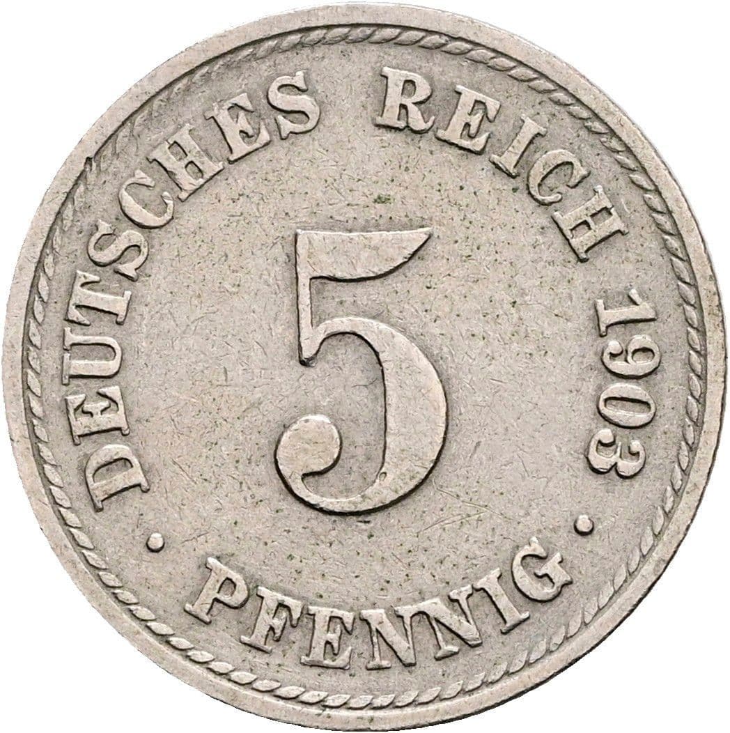 5 Pfennig 1903 A – Vorderseite