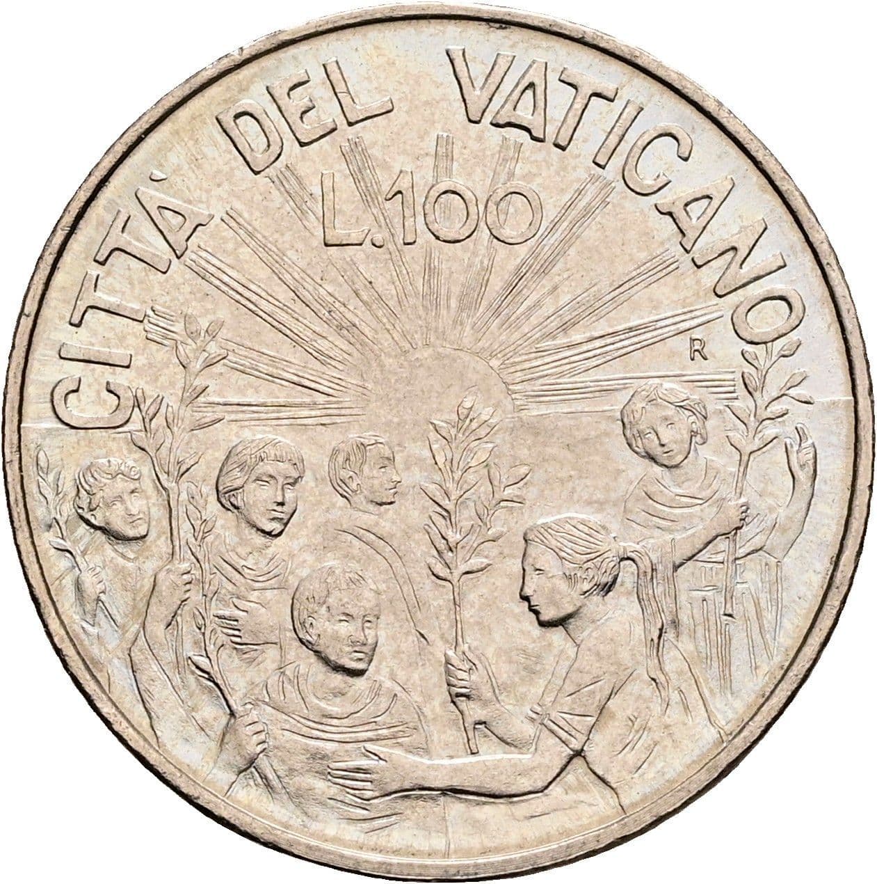 100 Lire Papst Johannes Paul II. 1978-2005 21/1999 – Rückseite