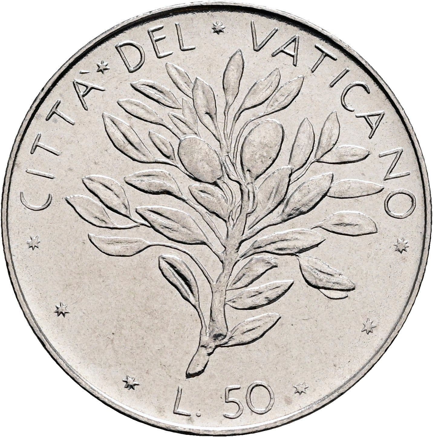 50 Lire Papst Paul VI. 1963-1978 1974 – Vorderseite