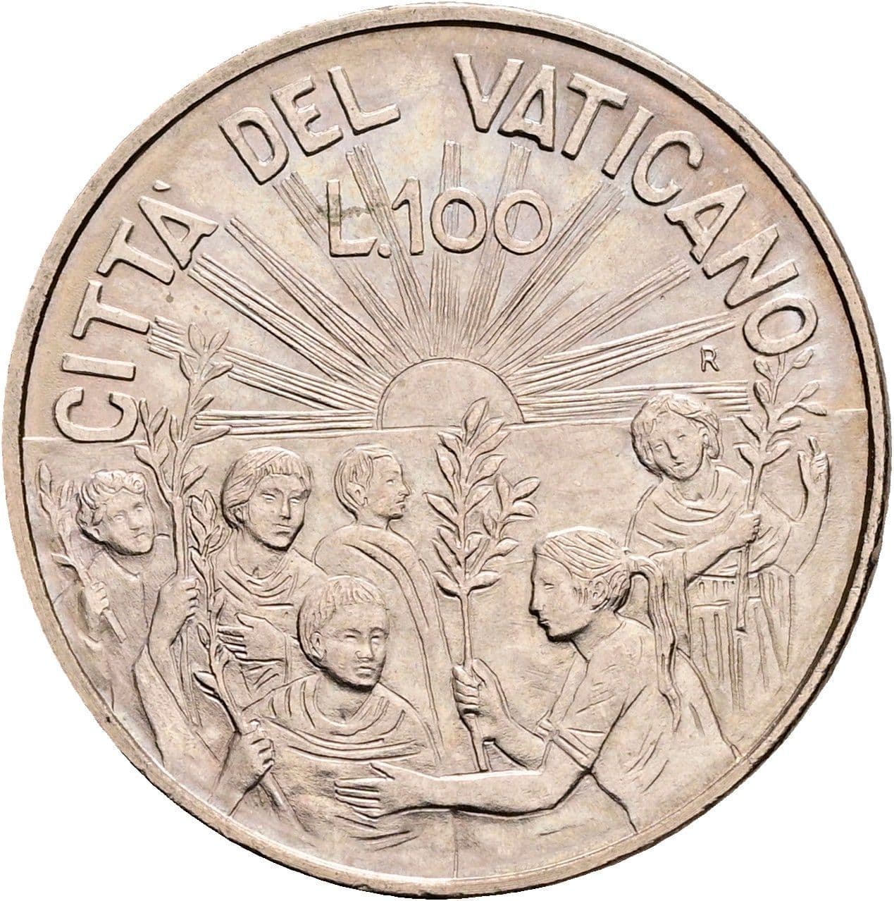 100 Lire Papst Johannes Paul II. 1978-2005 21/1999 – Rückseite