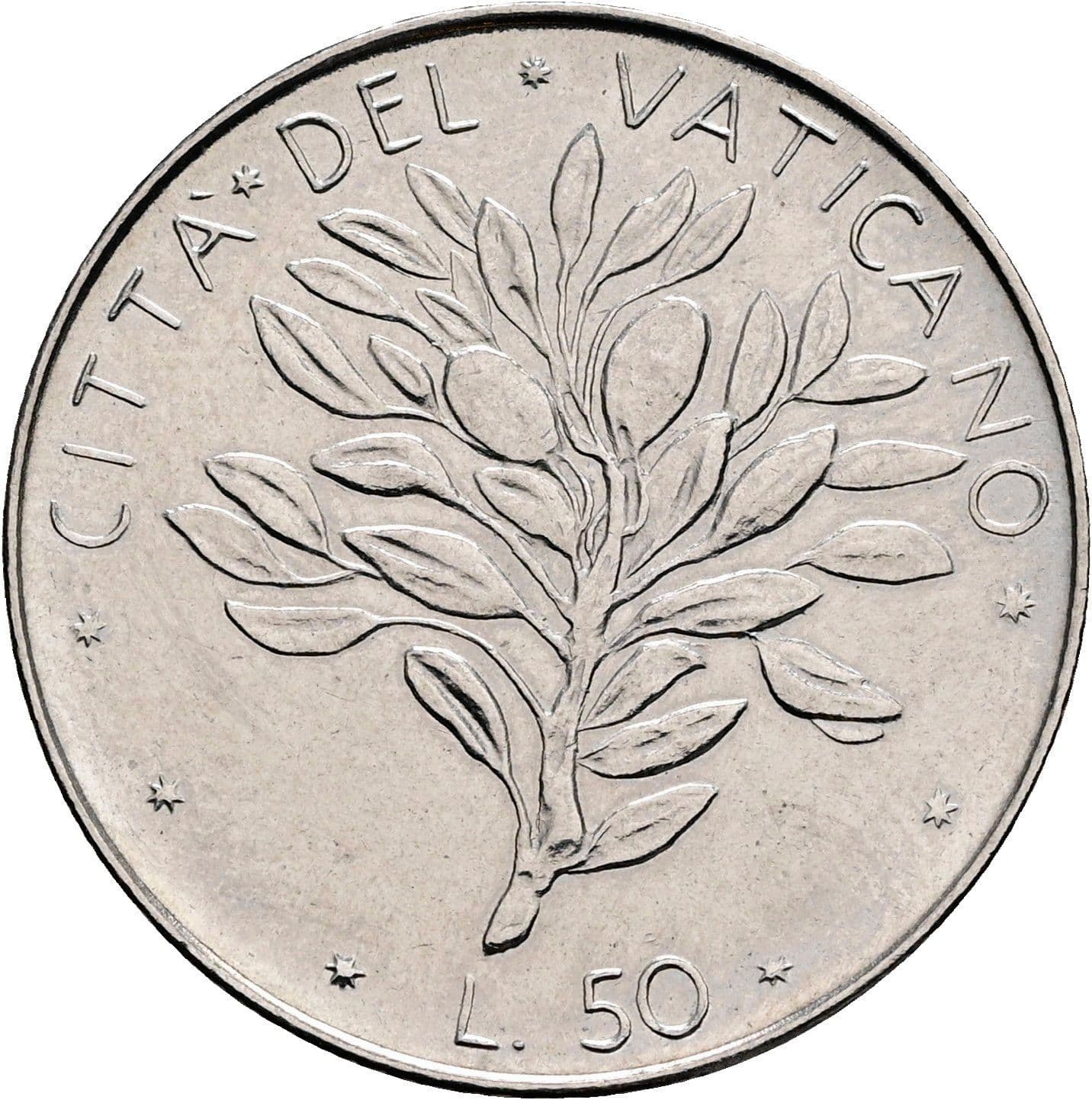 50 Lire Papst Paul VI. 1963-1978 1973 – Vorderseite
