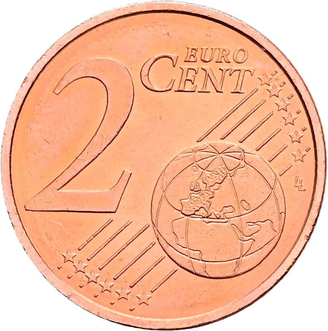 2 Cent 2001 – Vorderseite