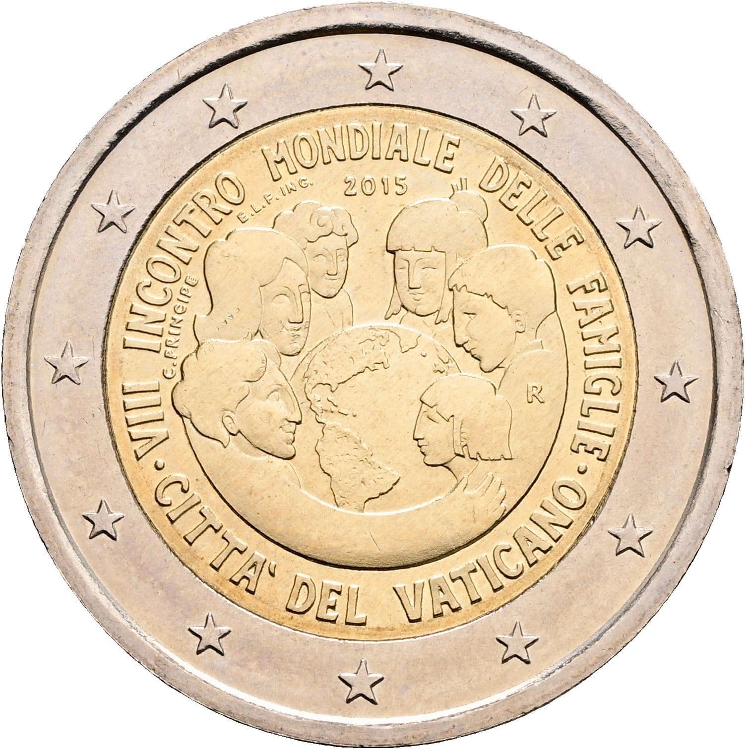 2 Euro Papst Franziskus 2013-2025 2015 – Rückseite