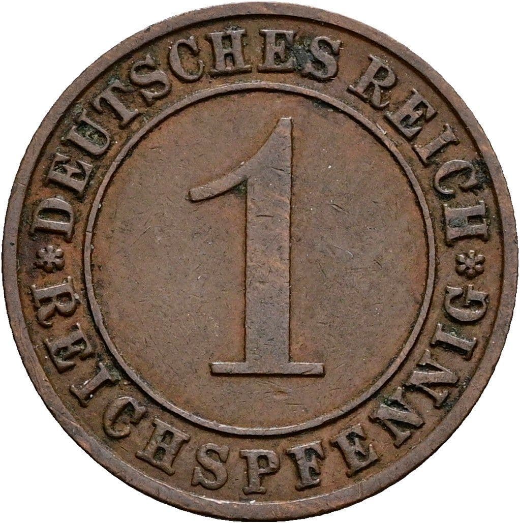 1 Reichspfennig 1931 F – Vorderseite