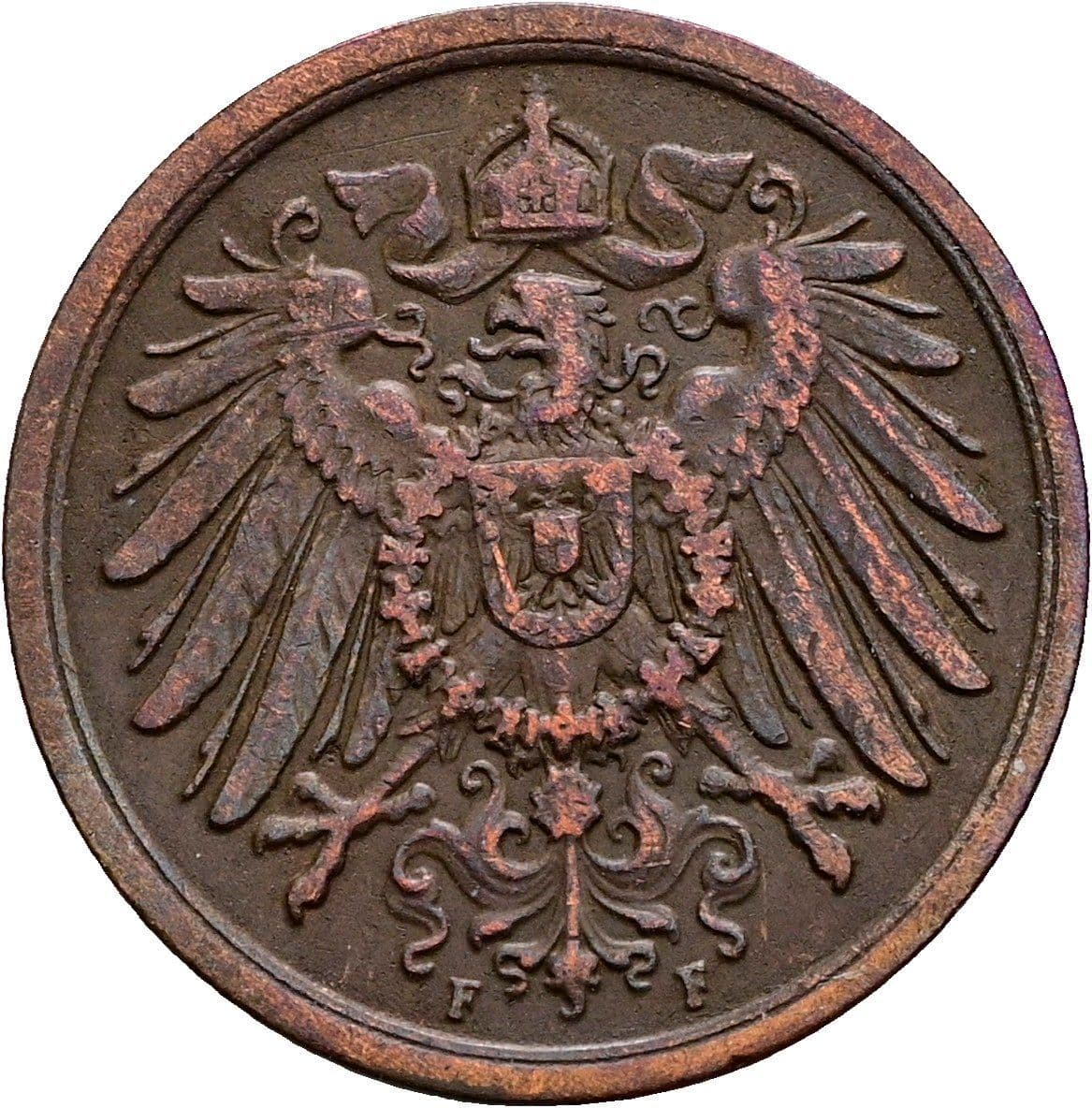 2 Pfennig 1905 F – Rückseite