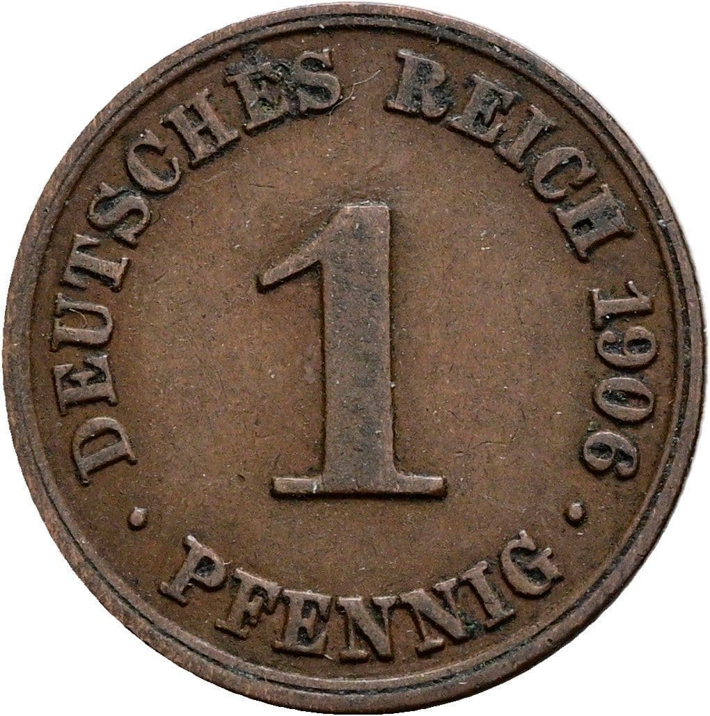 1 Pfennig 1906 A – Vorderseite