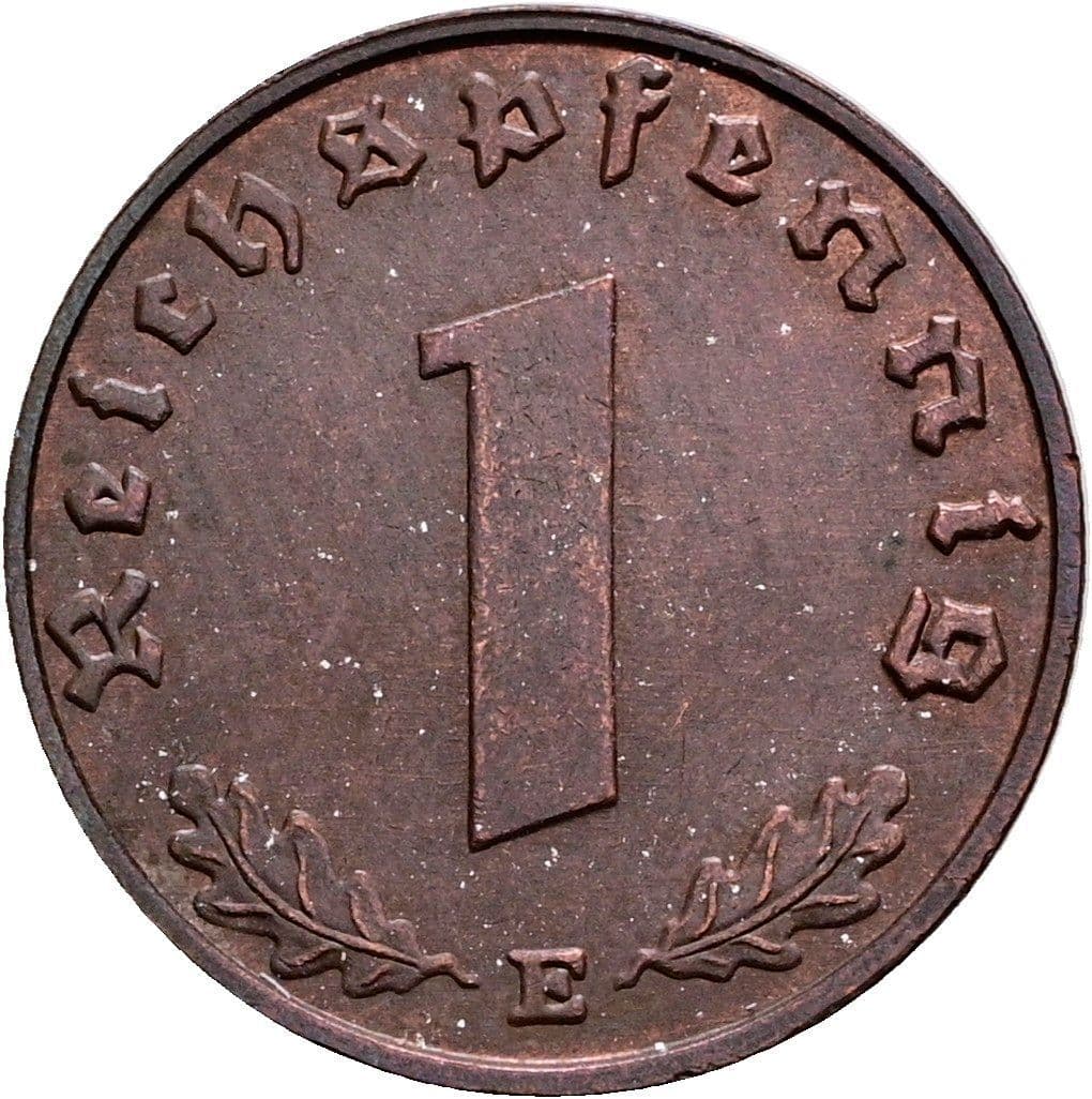 1 Reichspfennig 1938 E – Vorderseite