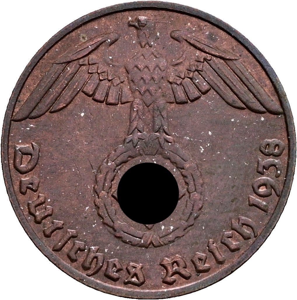1 Reichspfennig 1938 E – Rückseite