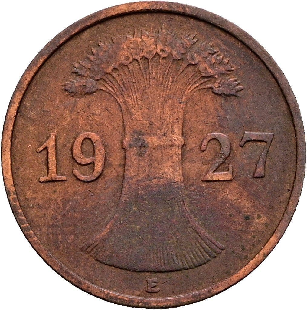 1 Reichspfennig 1927 E – Rückseite