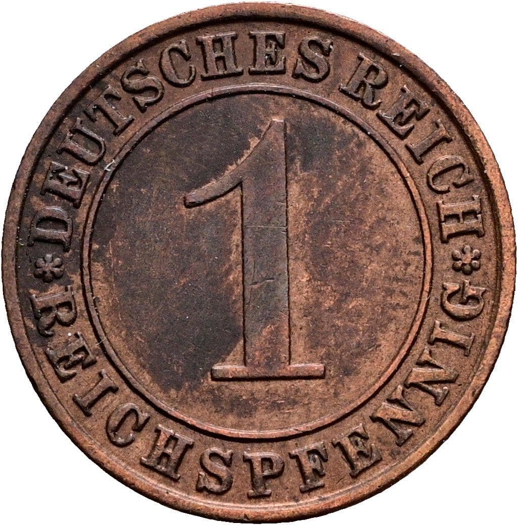 1 Reichspfennig 1929 A – Vorderseite