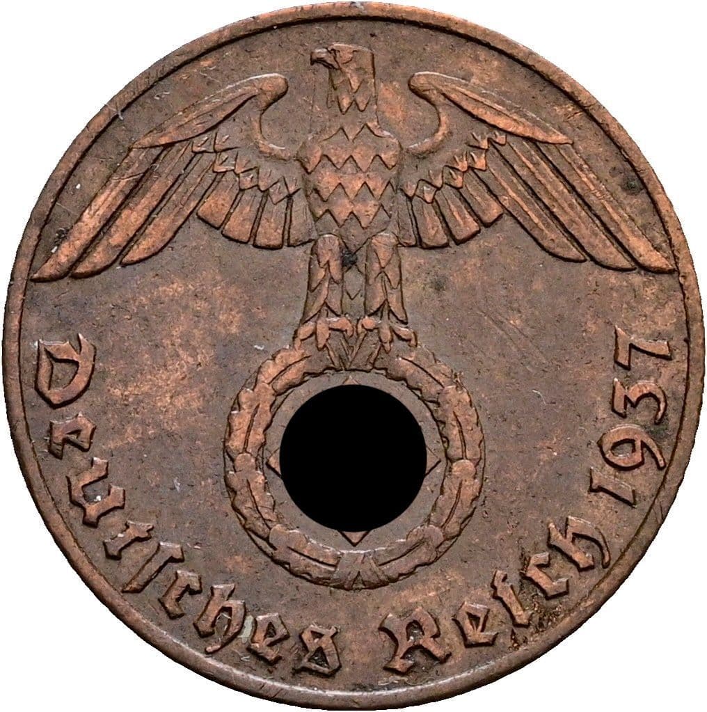 1 Reichspfennig 1937 J – Rückseite