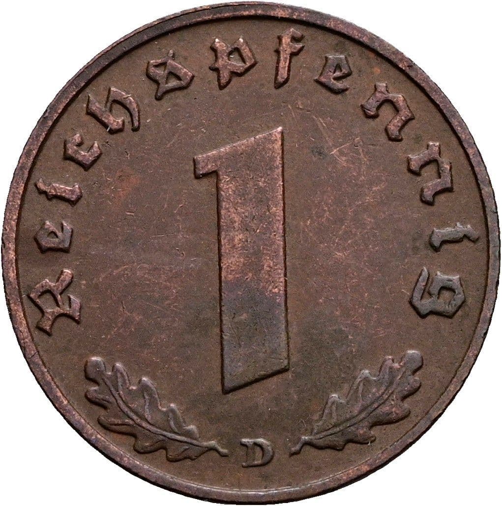1 Reichspfennig 1937 D – Vorderseite