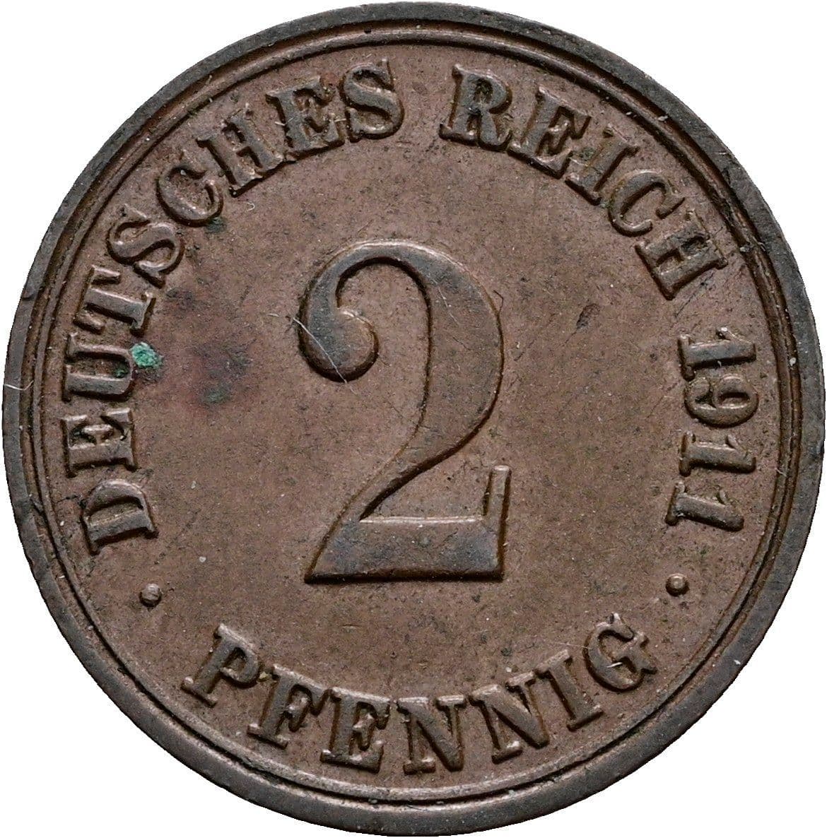 2 Pfennig 1911 A – Vorderseite