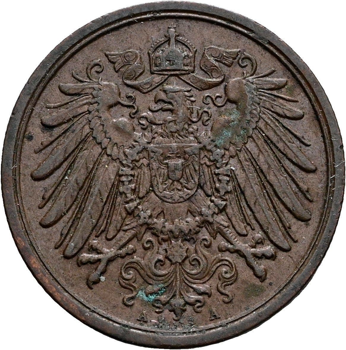 2 Pfennig 1911 A – Rückseite