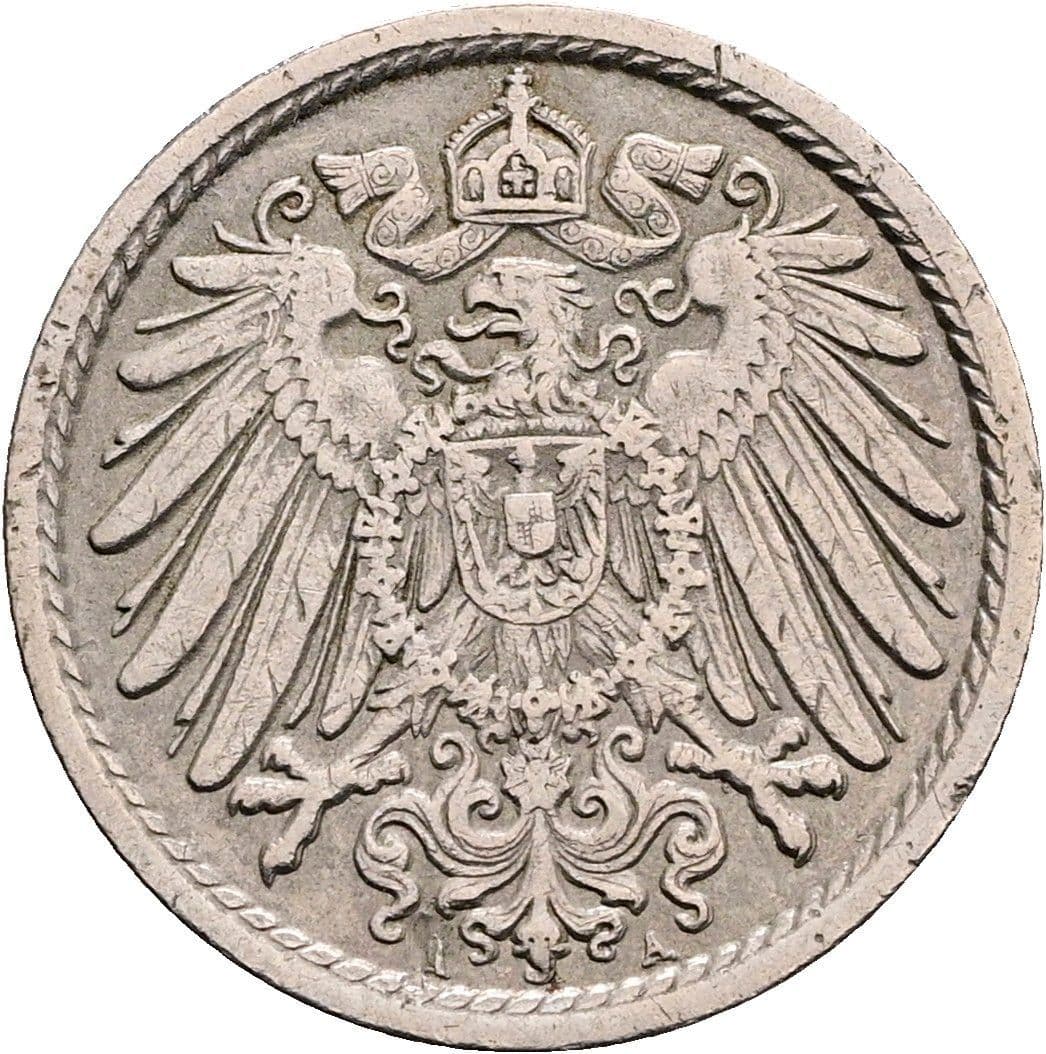 5 Pfennig 1909 A – Rückseite