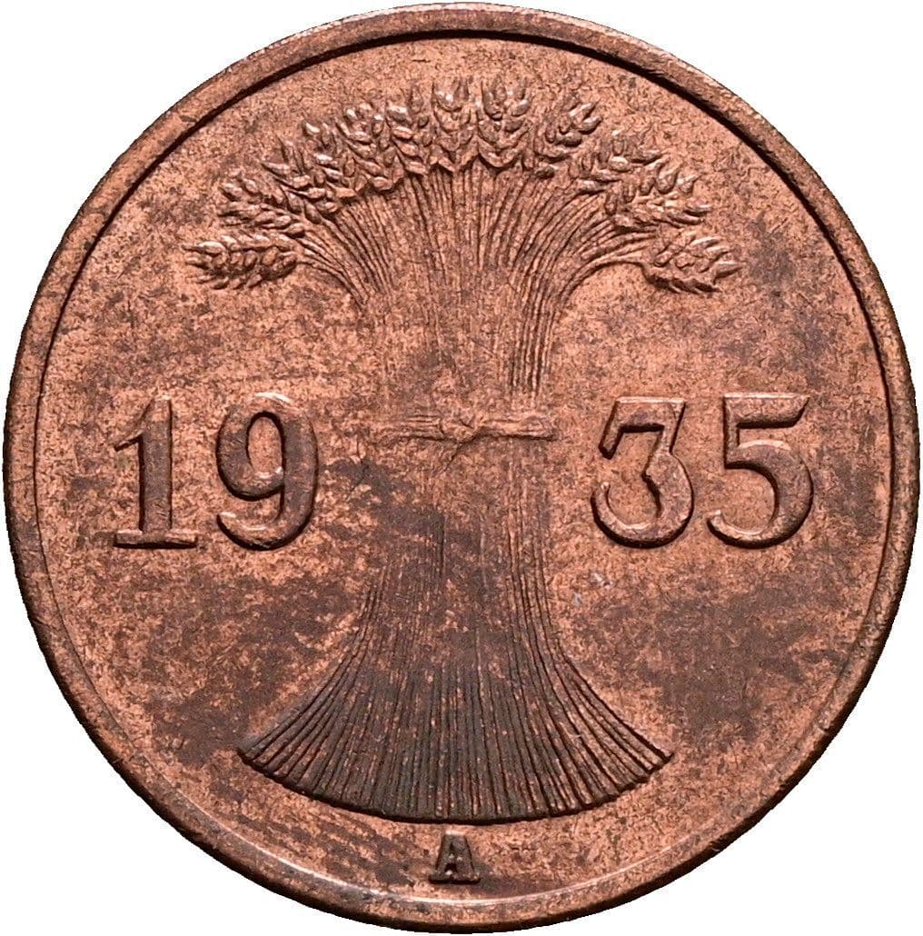 1 Reichspfennig 1935 A – Rückseite