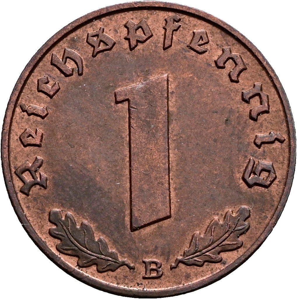 1 Reichspfennig 1939 B – Vorderseite