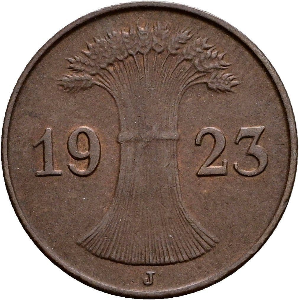 1 Rentenpfennig 1923 J – Rückseite