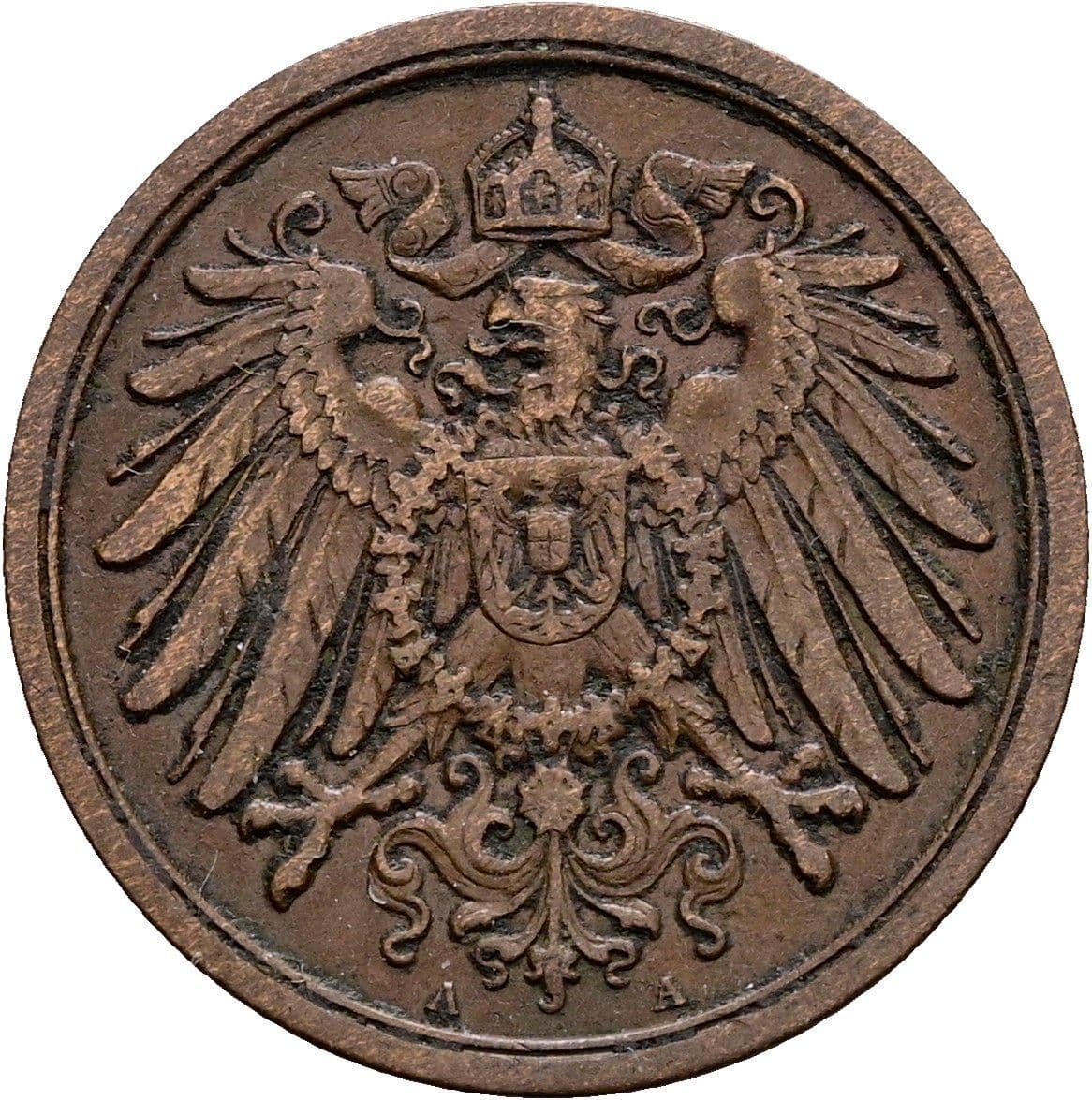 2 Pfennig 1904 A – Rückseite