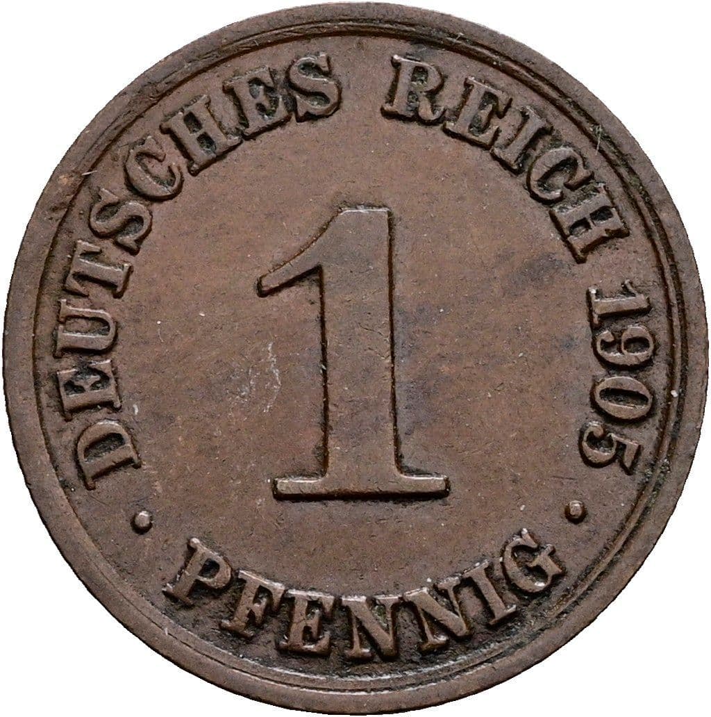 1 Pfennig 1905 A – Vorderseite