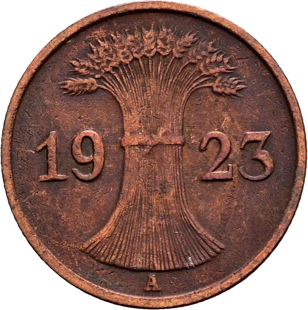 1 Rentenpfennig 1923 A – Rückseite