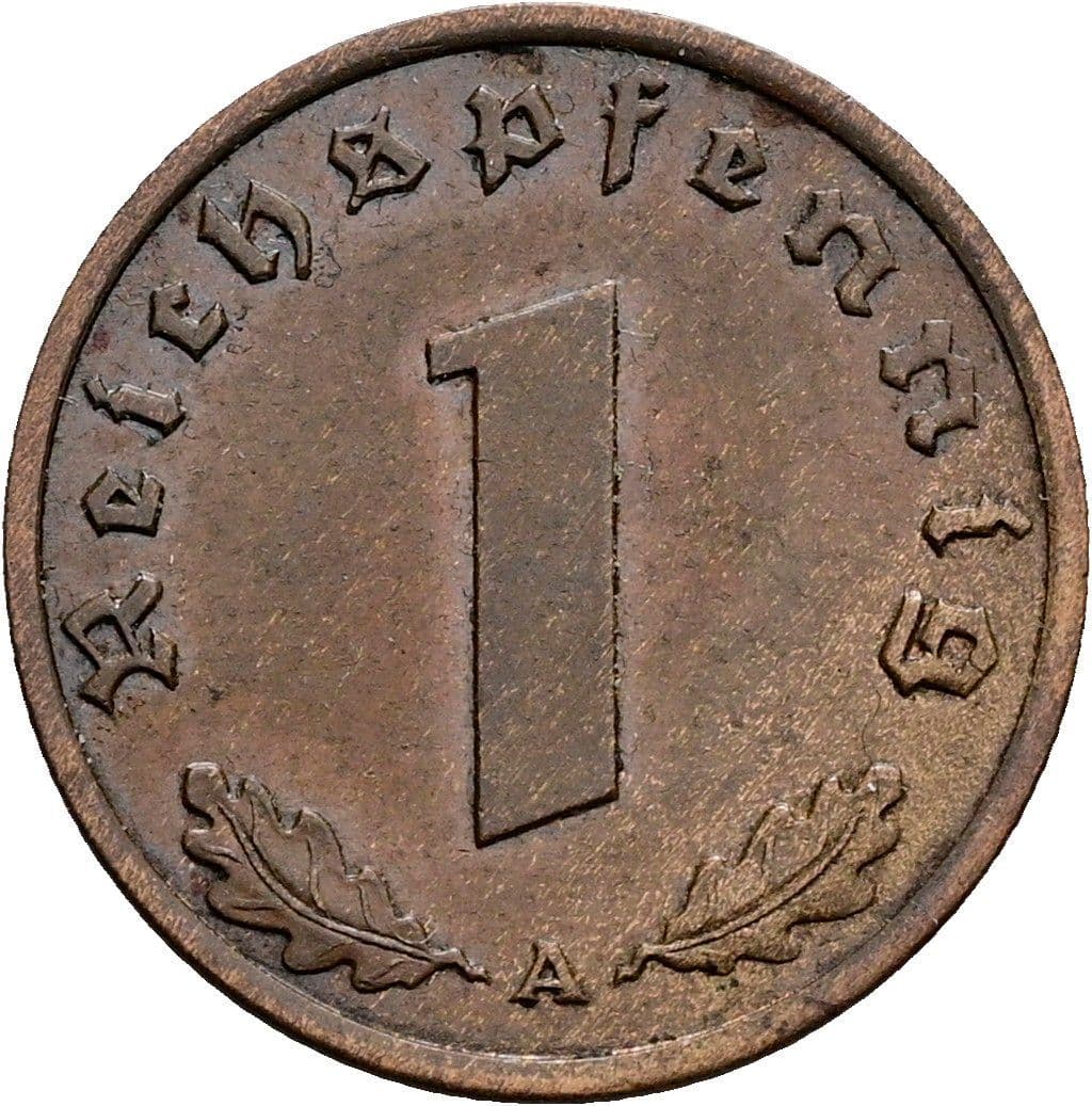 1 Reichspfennig 1938 A – Vorderseite