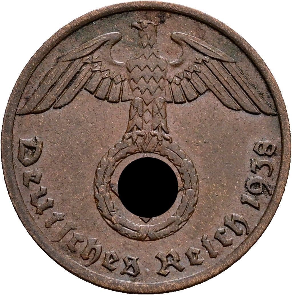 1 Reichspfennig 1938 A – Rückseite