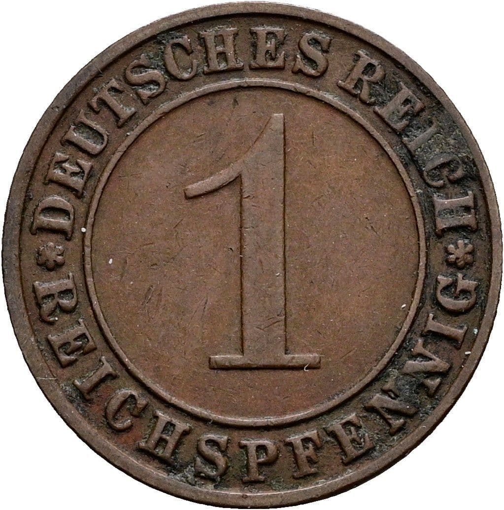 1 Reichspfennig 1927 D – Vorderseite