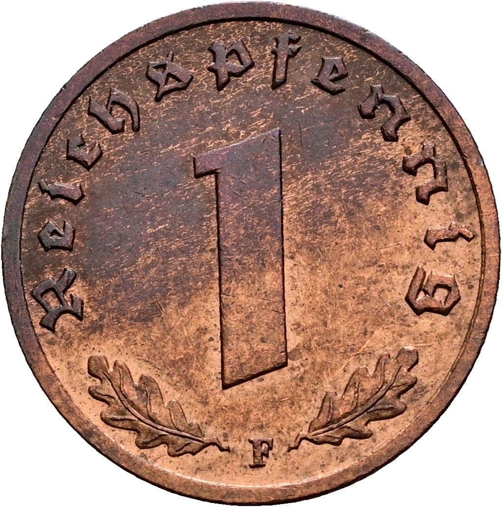 1 Reichspfennig 1938 F – Vorderseite