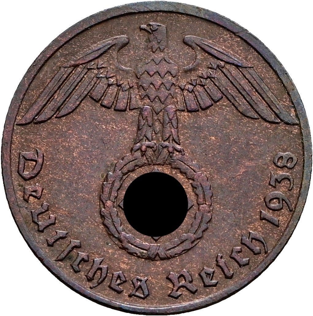 1 Reichspfennig 1938 F – Rückseite