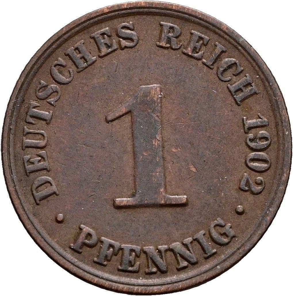 1 Pfennig 1902 A – Vorderseite