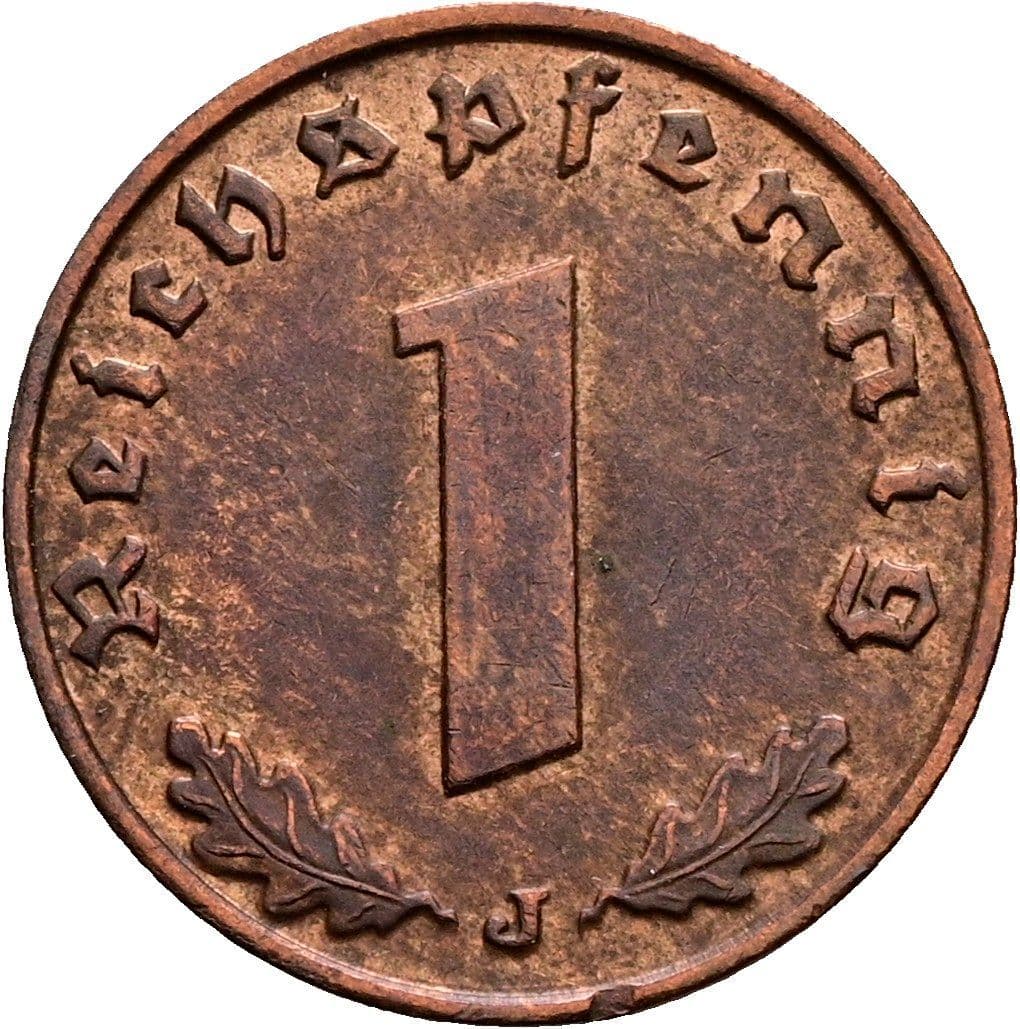 1 Reichspfennig 1938 J – Vorderseite