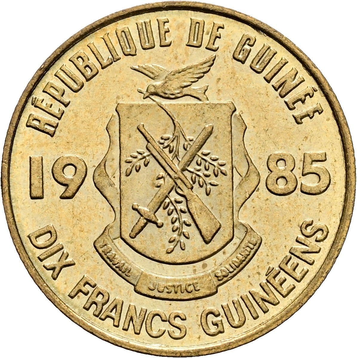 10 Francs 1985 – Rückseite