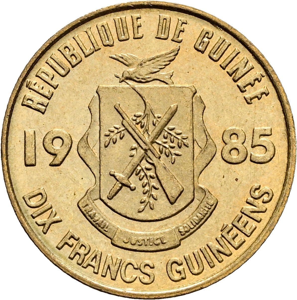 10 Francs 1985 – Rückseite