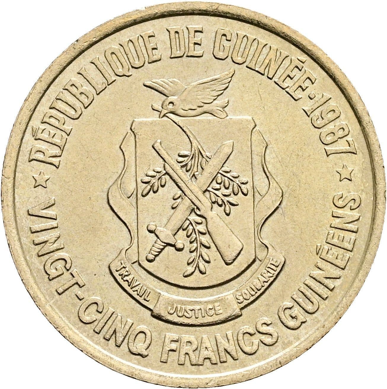 25 Francs 1987 – Rückseite